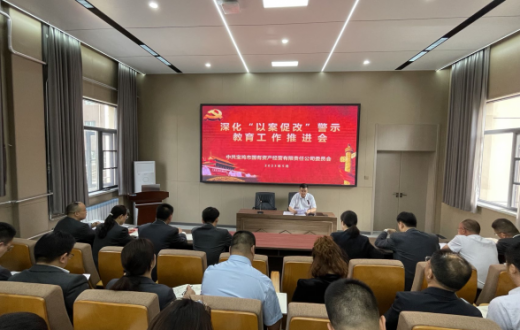 以案为鉴敲警钟  警示教育筑防线 —— ——宝鸡市国有资产经营有限责任公司 召开深化“以案促改”警示教育工作推进会